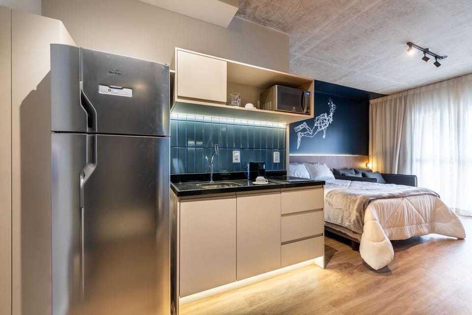 Stay In Moema- 1 quarto cama de casal e um sofá cama amplo Conforto, estilo e localização perfeita Apartment in Sao Paulo City
