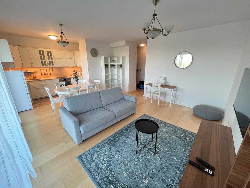 Kitchen or kitchenette, Living room, Dining area