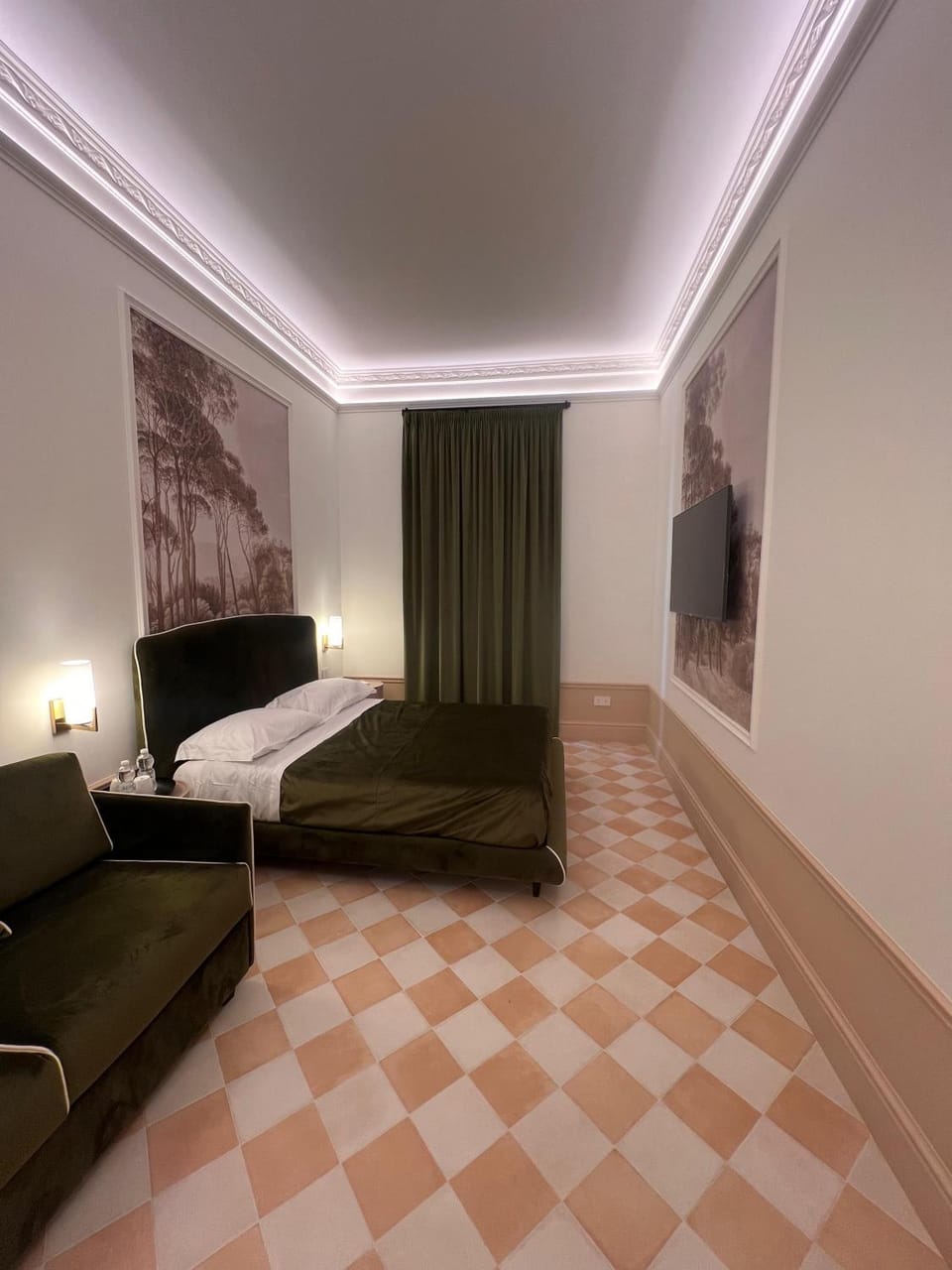 Bed, Living room, Photo of the whole room, Seating area, Bedroom