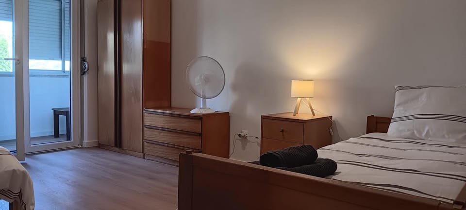 Bed, Photo of the whole room, Bedroom, towels, wardrobe