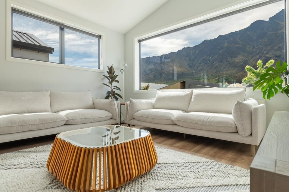 Natural landscape, Living room, Seating area, Mountain view