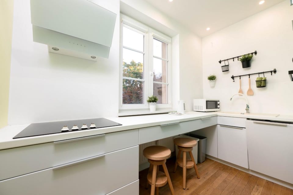 Kitchen or kitchenette, dishwasher, oven, stove