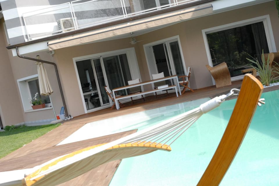 Property building, Patio, Day, Swimming pool