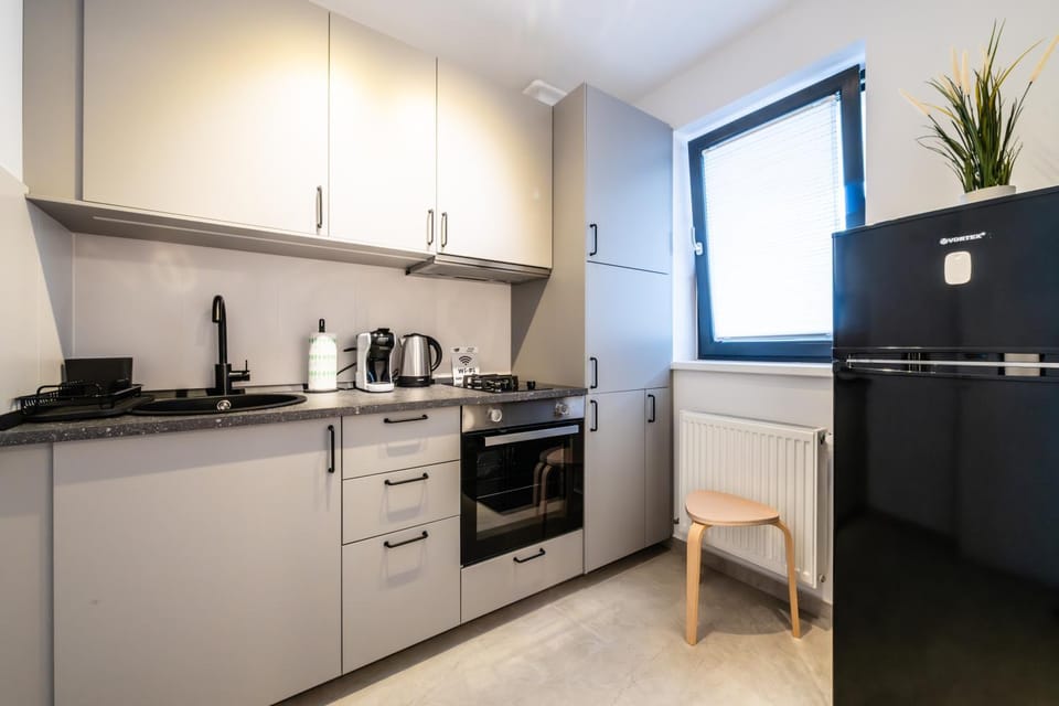 Coffee/tea facilities, Kitchen or kitchenette, oven, stove
