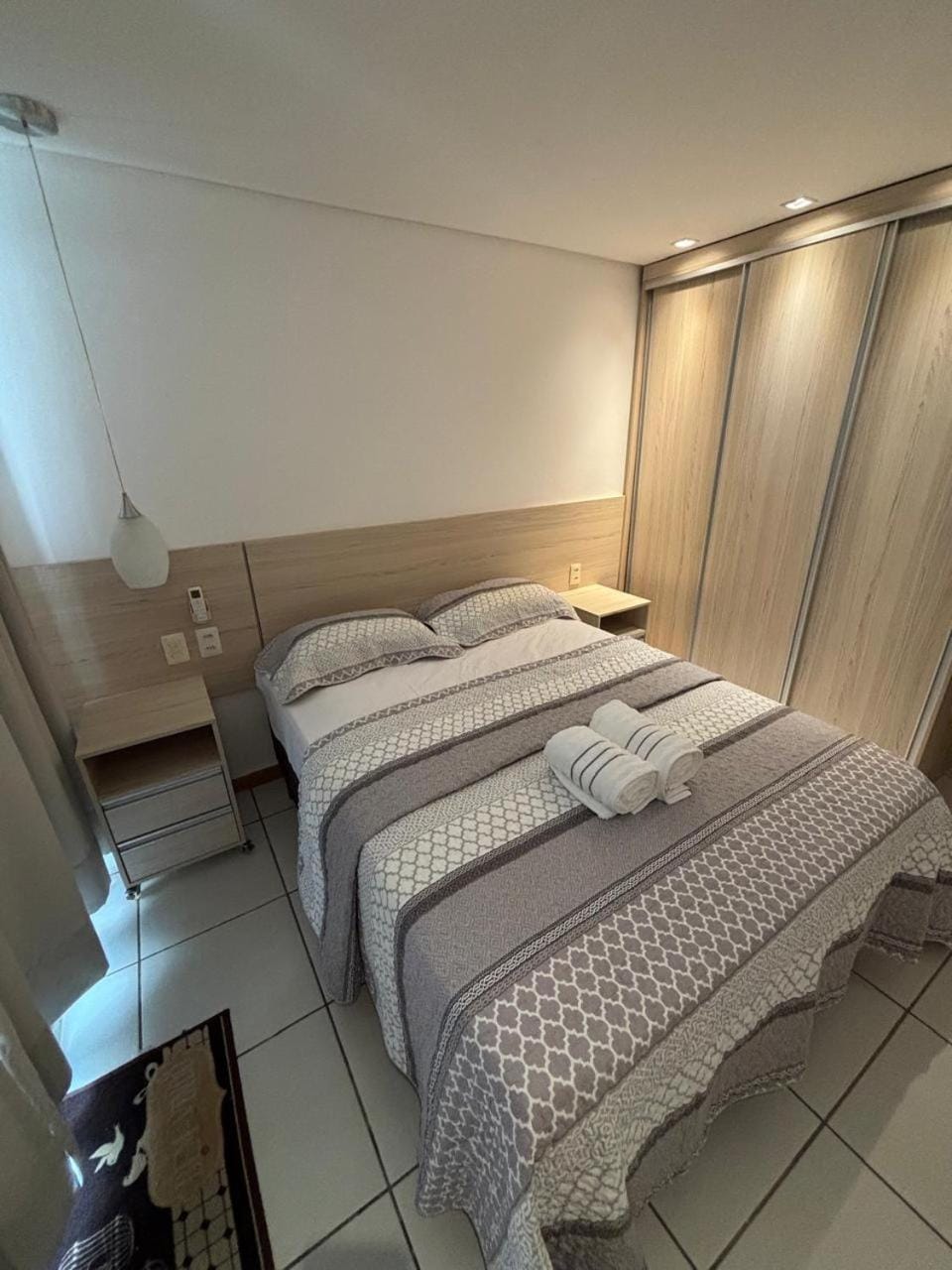 Bed, Bedroom, towels, wardrobe
