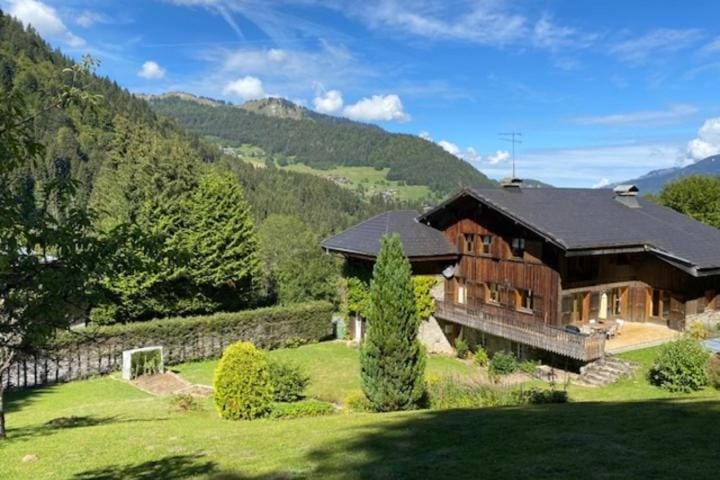 Alpine Chalet with Mountain Views and Hot Tub House in Les Gets