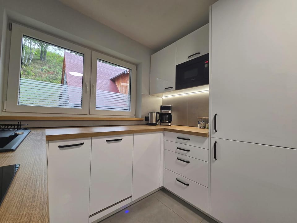 Coffee/tea facilities, Kitchen or kitchenette, dishwasher, oven, stove