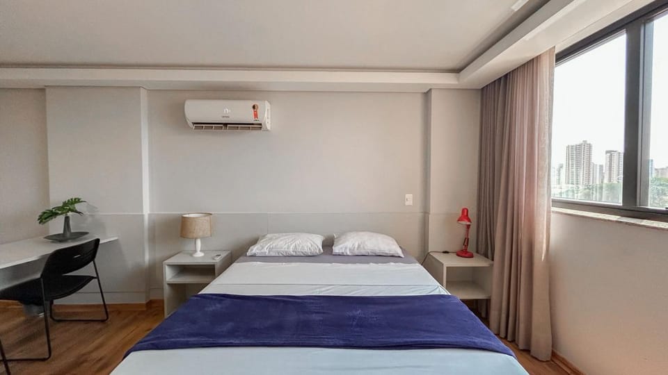 Flat Aconchegante no Centro, com Sofá e Geladeira Apartment in Campo Grande