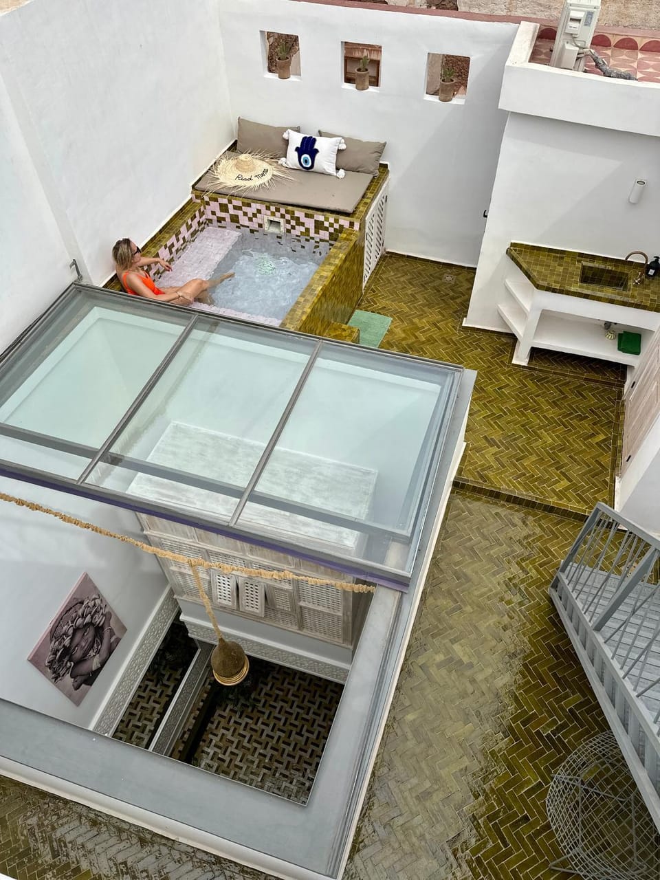 Bird's eye view, Balcony/Terrace, Swimming pool