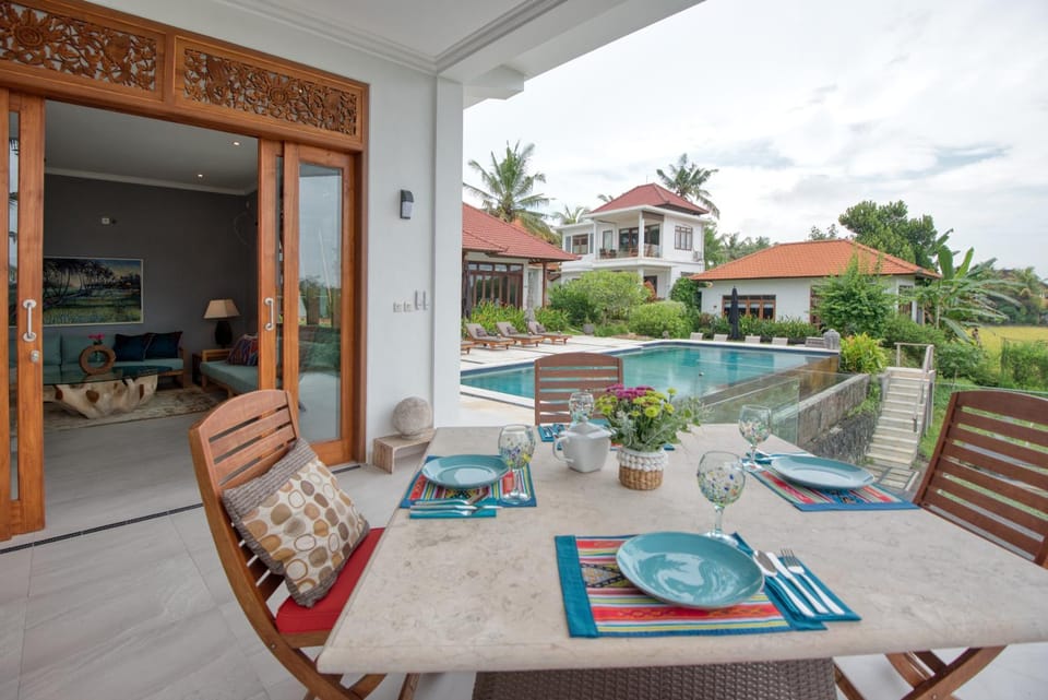 Patio, Pool view