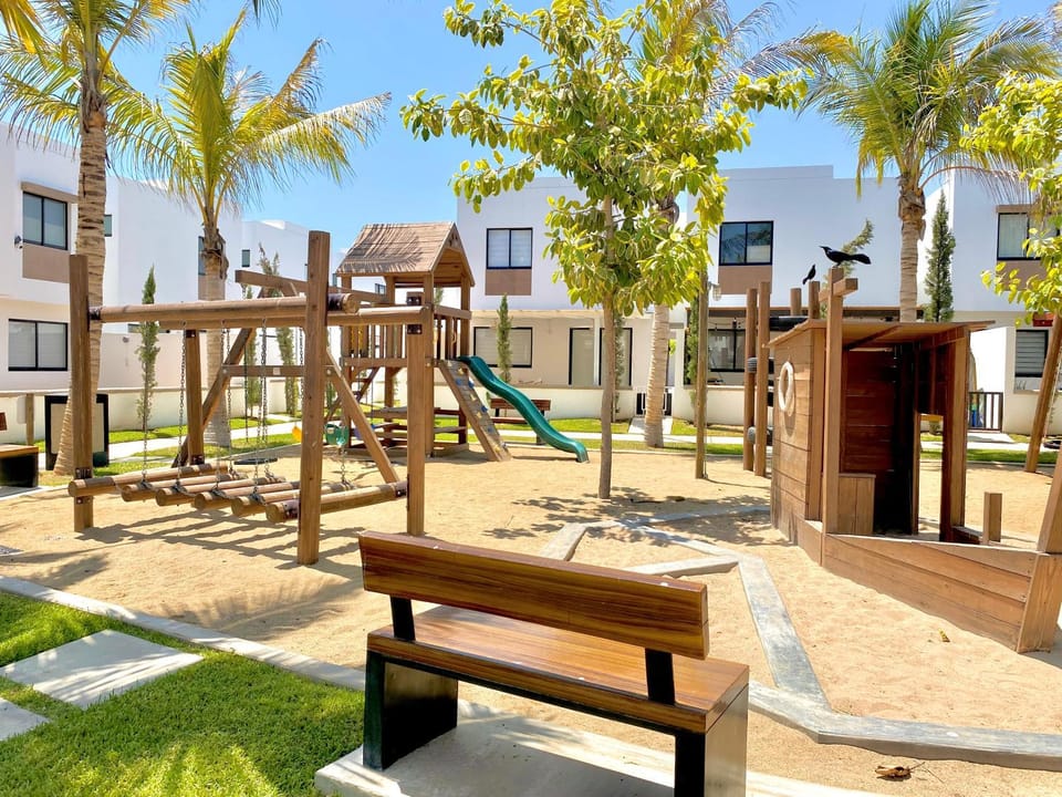 Natural landscape, Children play ground, Garden, Garden view
