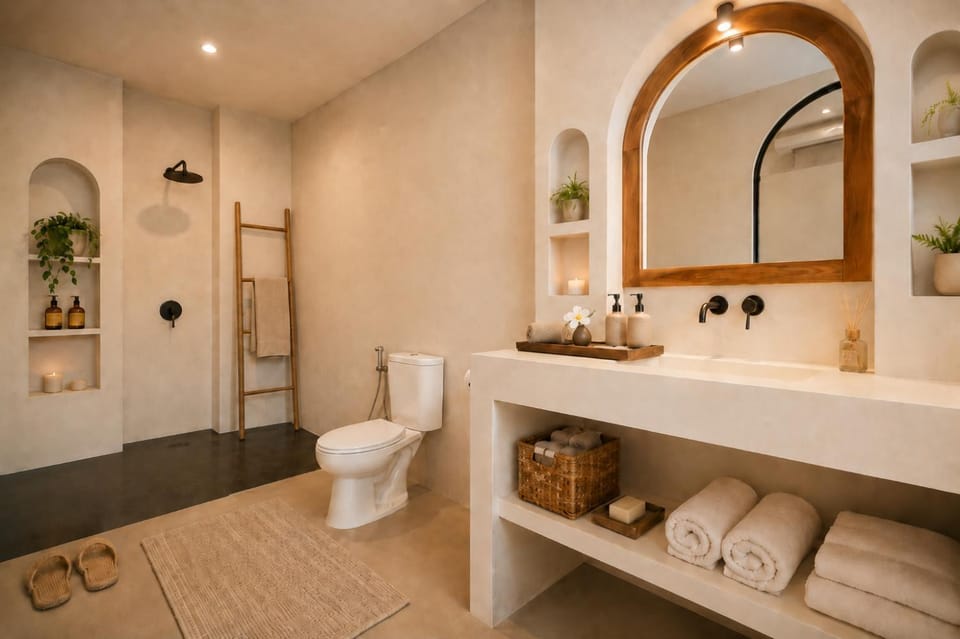 Shower, Toilet, Bathroom, towels