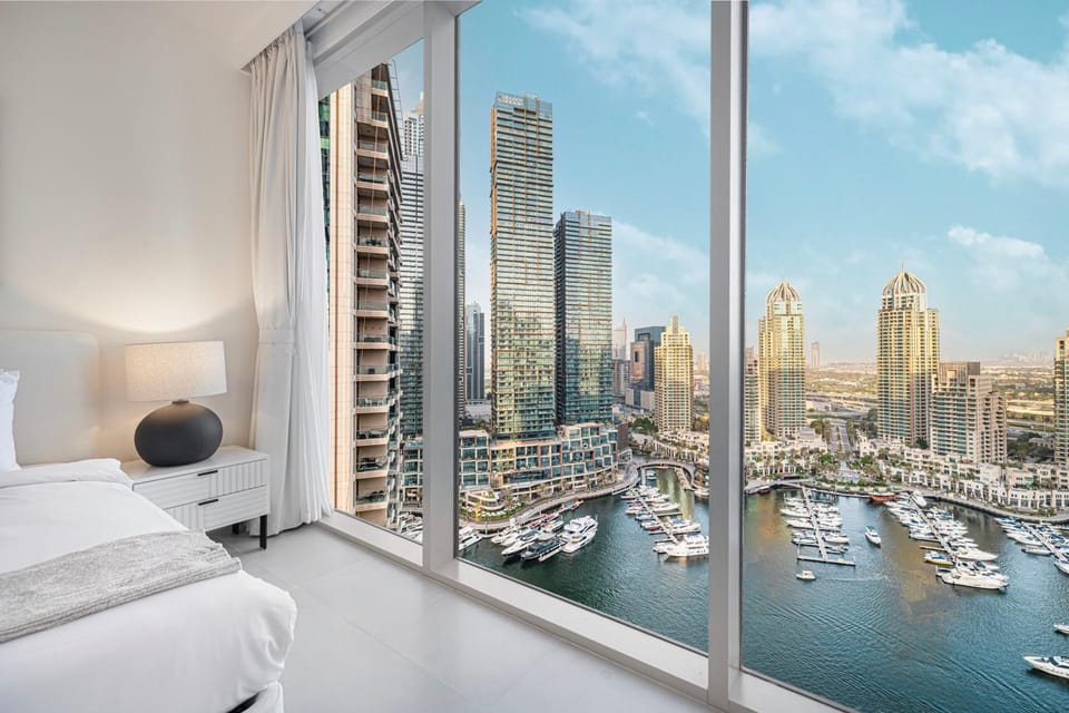 Bed, Bedroom, Sea view