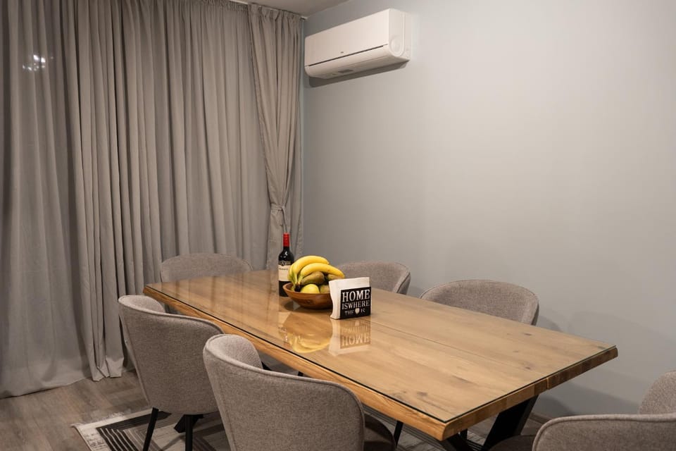 Dining area, air conditioner