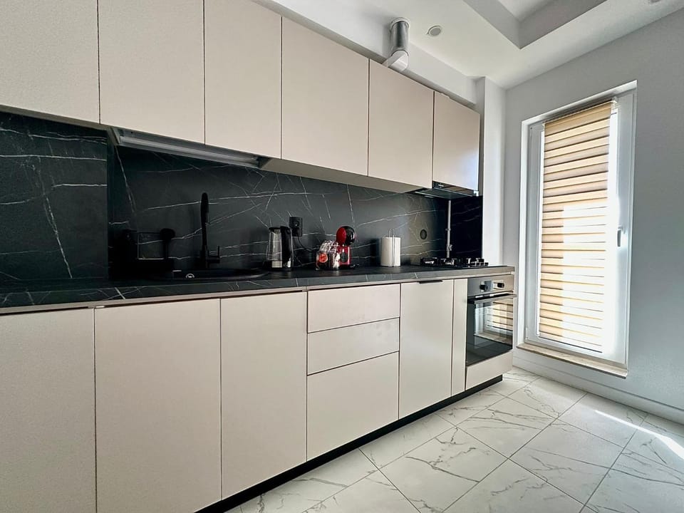 Coffee/tea facilities, Kitchen or kitchenette, Inner courtyard view, dishwasher, oven, stove