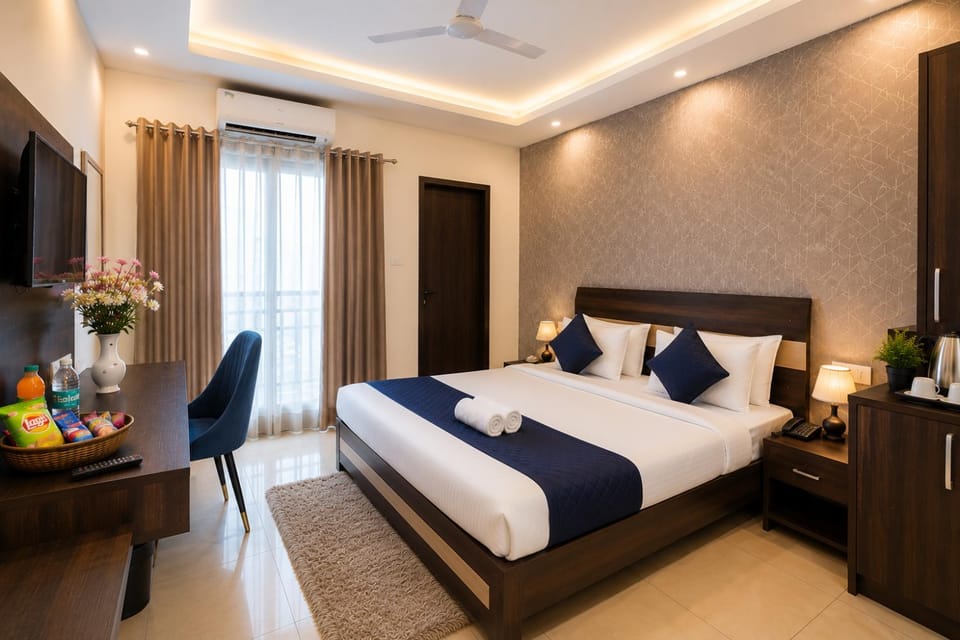 Bed, TV and multimedia, Living room, Seating area, Bedroom, wardrobe