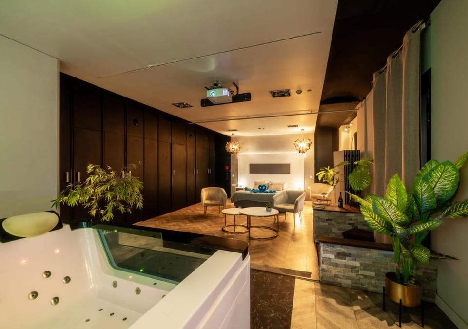 Suite avec jacuzzi privé Nîmes Idéal seul ou couple - Spa Maison Carré Apartment in Nimes