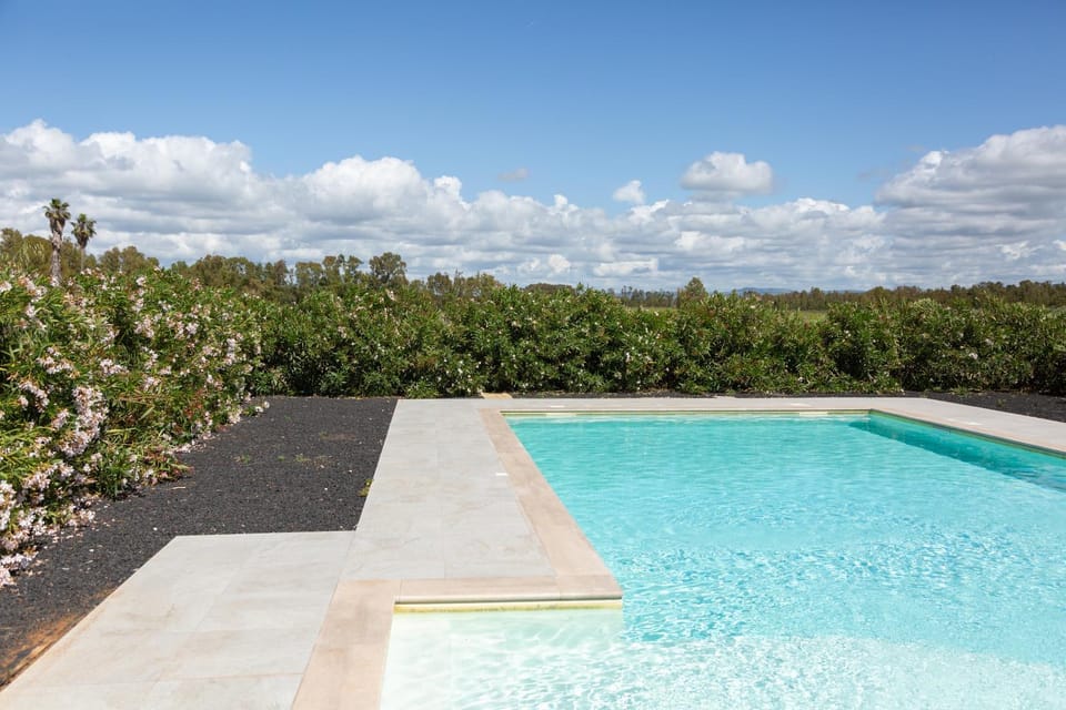 Spring, Natural landscape, Garden, Garden view, Pool view, Swimming pool, Swimming pool