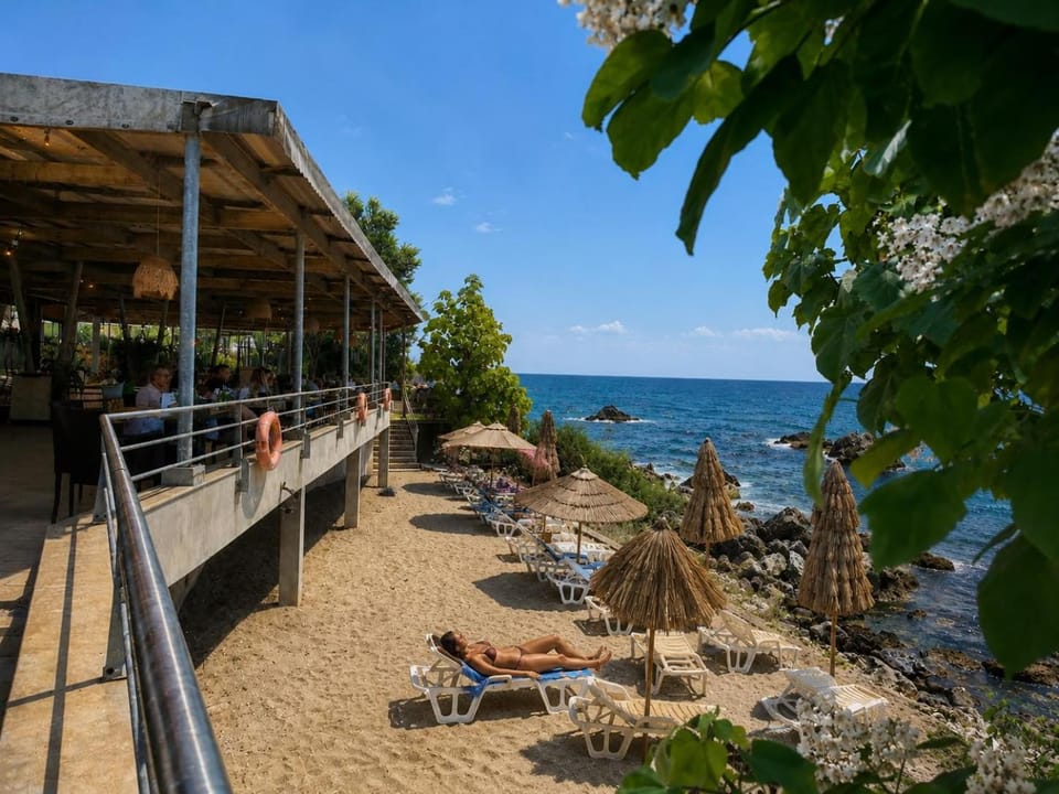 Day, Natural landscape, Beach, Sea view, sunbed