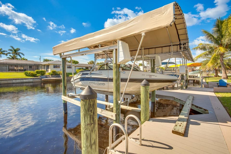 Dock Your Boat: Waterfront Cape Coral Home w/ Pool House in Cape Coral