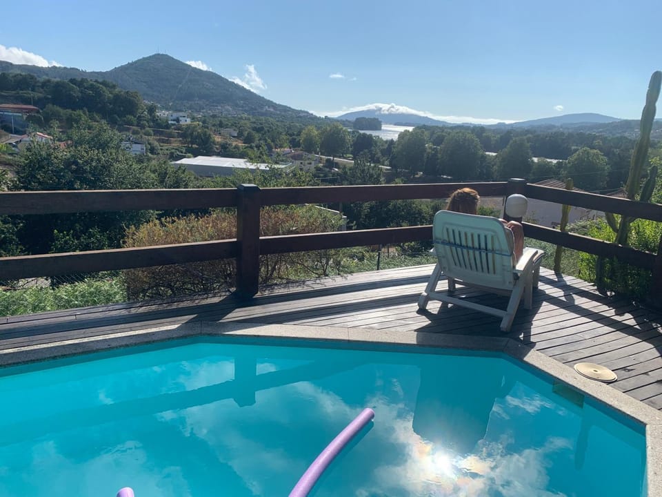 People, Natural landscape, Mountain view, Pool view, Swimming pool, Swimming pool, sunbed