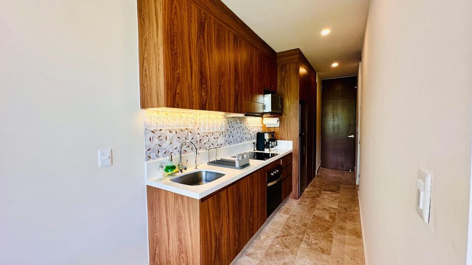 Kitchen or kitchenette, minibar, oven