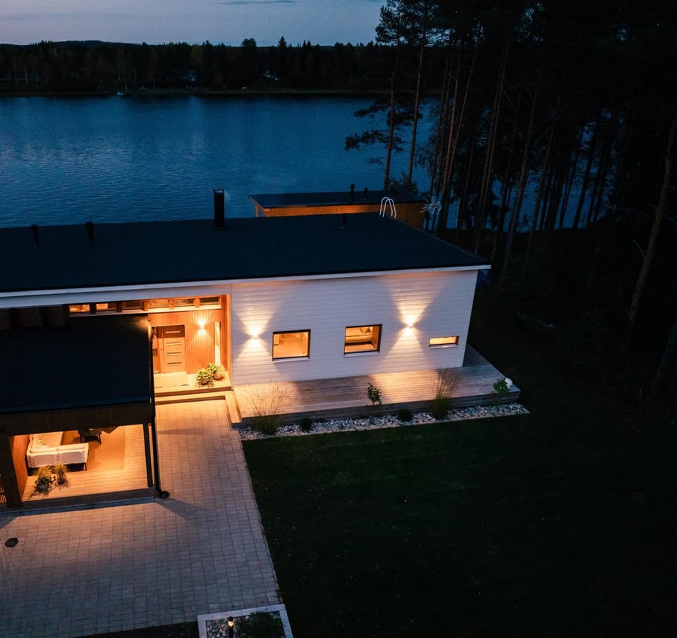 Property building, Natural landscape, River view