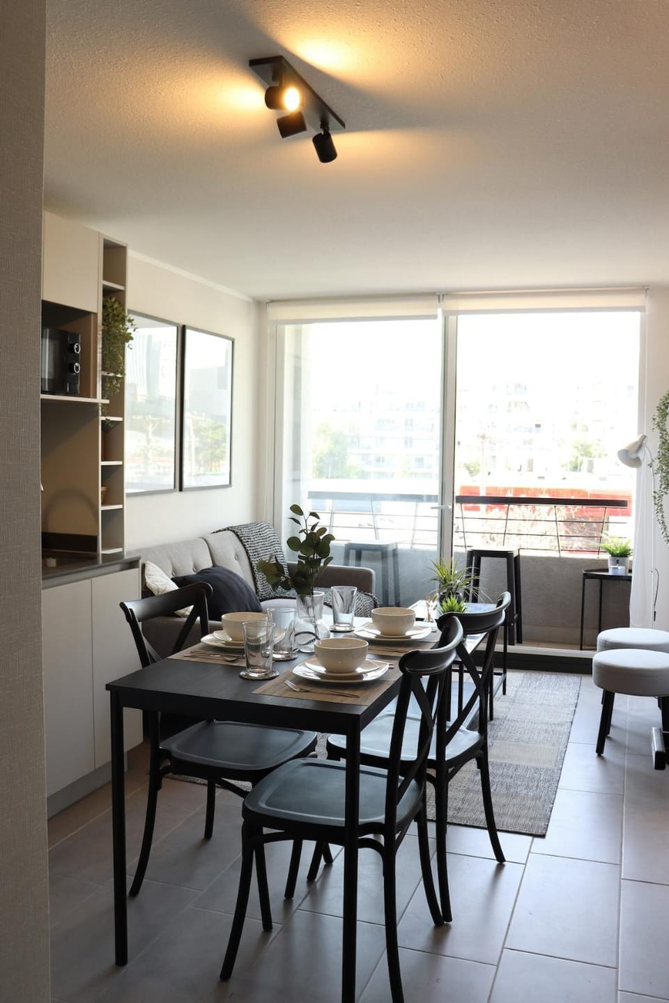 Kitchen or kitchenette, Living room, Dining area