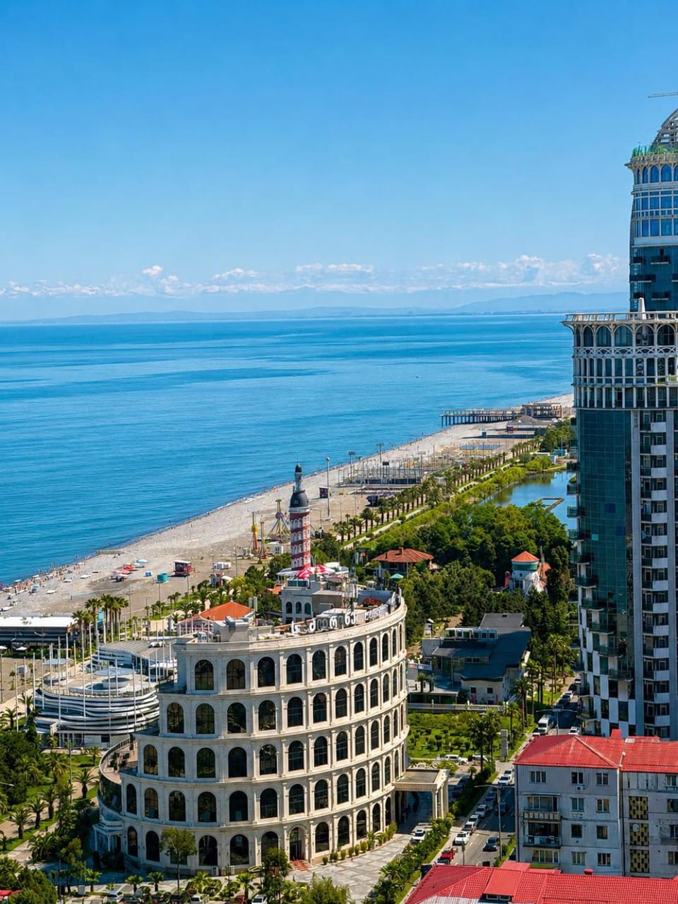Nearby landmark, Day, Natural landscape, Bird's eye view, Beach, City view, Sea view, Location
