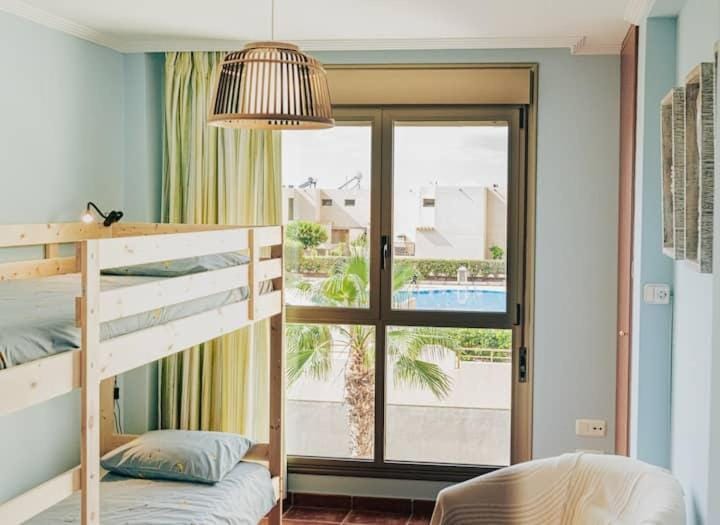 Bed, Bedroom, Pool view