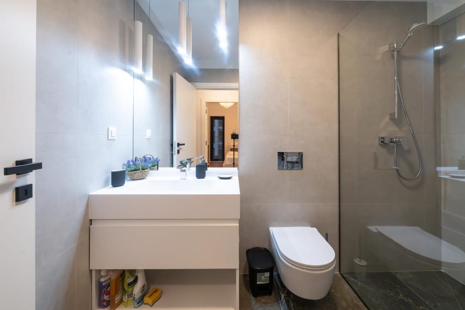 Shower, Toilet, Bathroom, towels