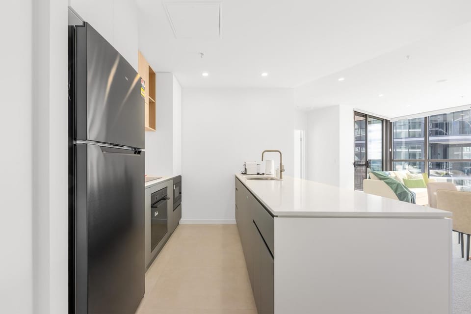 Kitchen or kitchenette, oven, stove