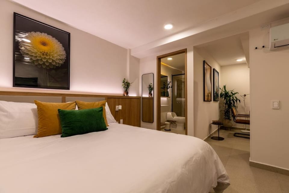 201 Stylish Retreat in Laureles Area Terrace AC Apartment in Medellin