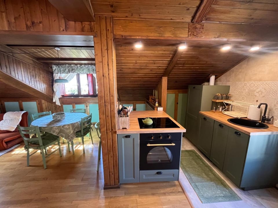 Kitchen or kitchenette, Living room, Seating area, Dining area, oven, stove