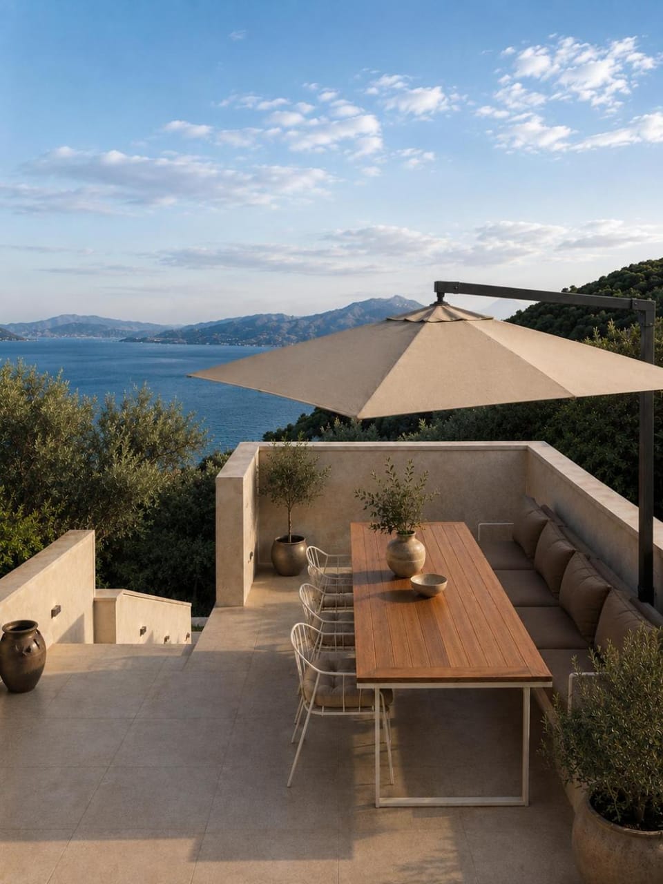 Balcony/Terrace, Seating area, Dining area, Mountain view, Sea view