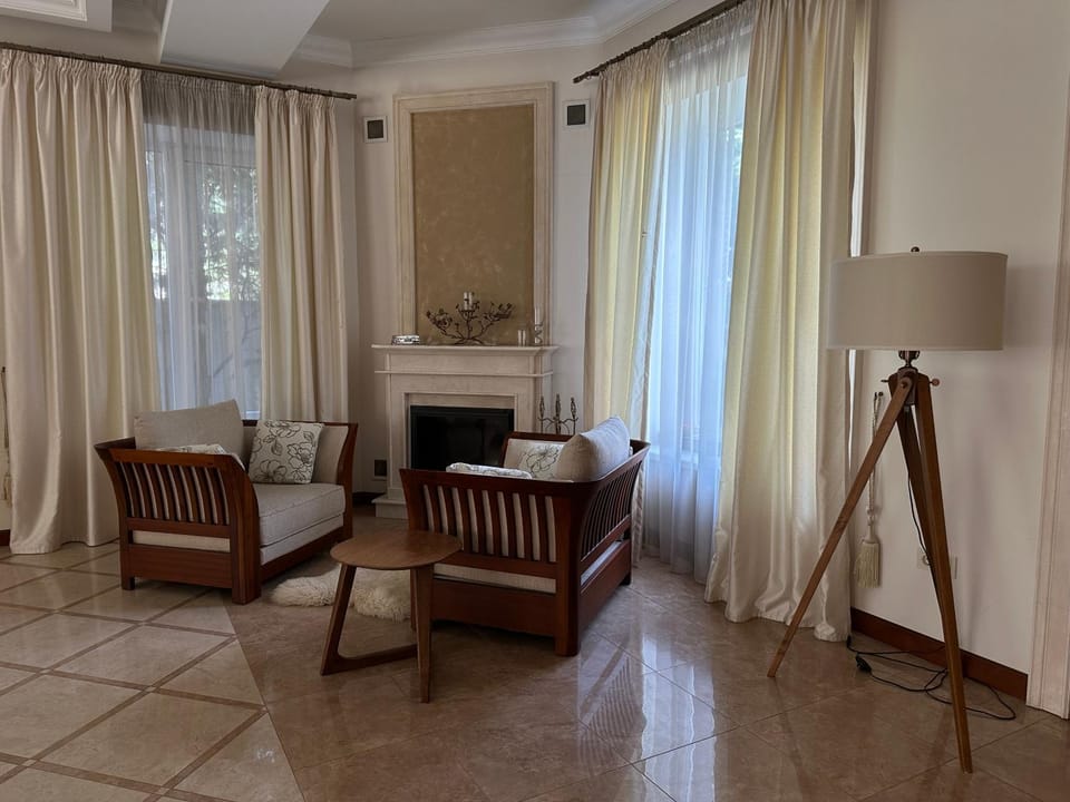 Living room, fireplace