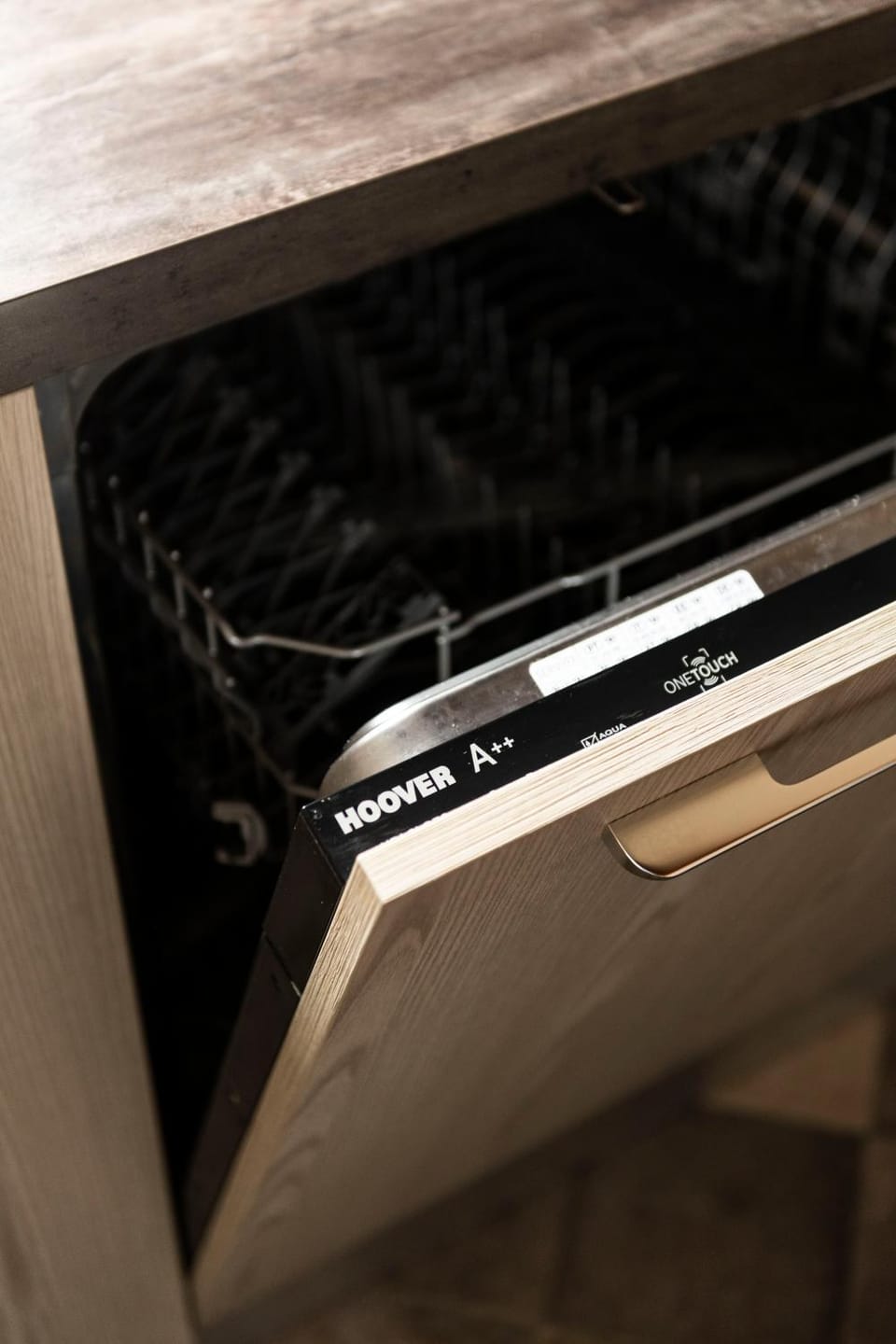Kitchen or kitchenette, dishwasher