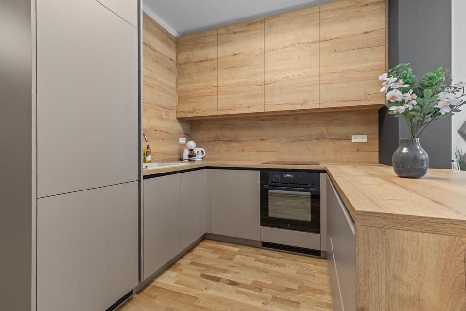 Kitchen or kitchenette, oven, stove