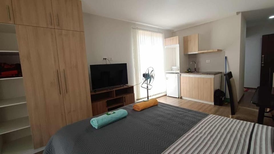 Bed, TV and multimedia, Photo of the whole room, Bedroom