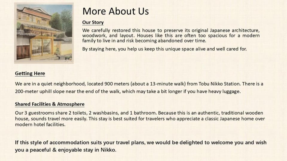 春日光 HaruNikko - Traditional Japanese House with Japanese Garden Bed and Breakfast in Japan