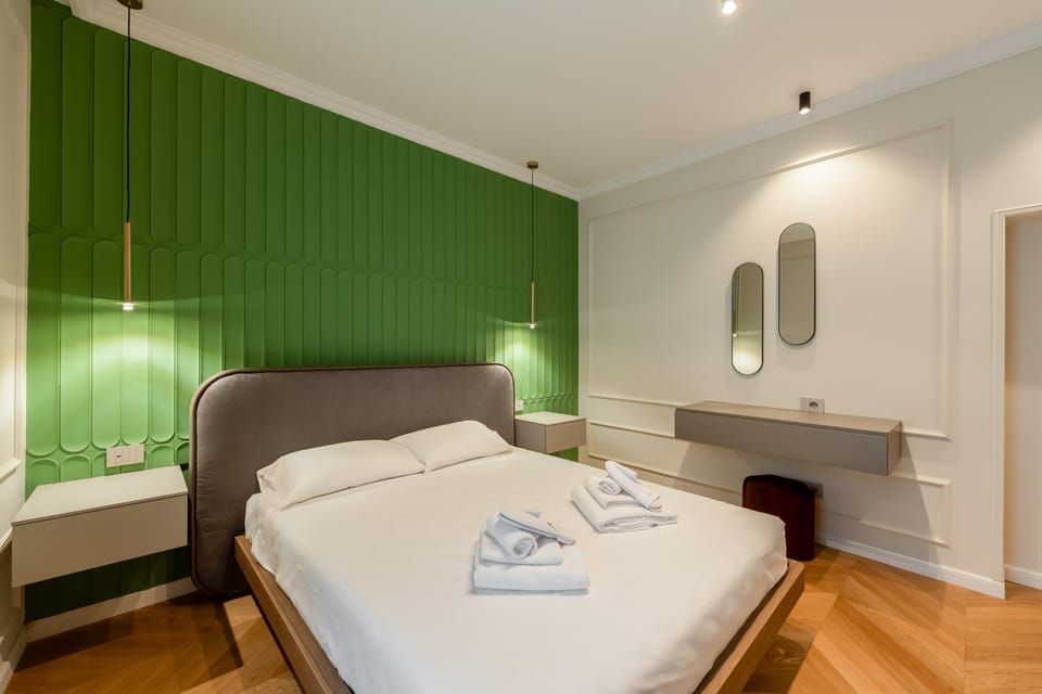 Bed, Photo of the whole room, Bedroom, towels, wardrobe