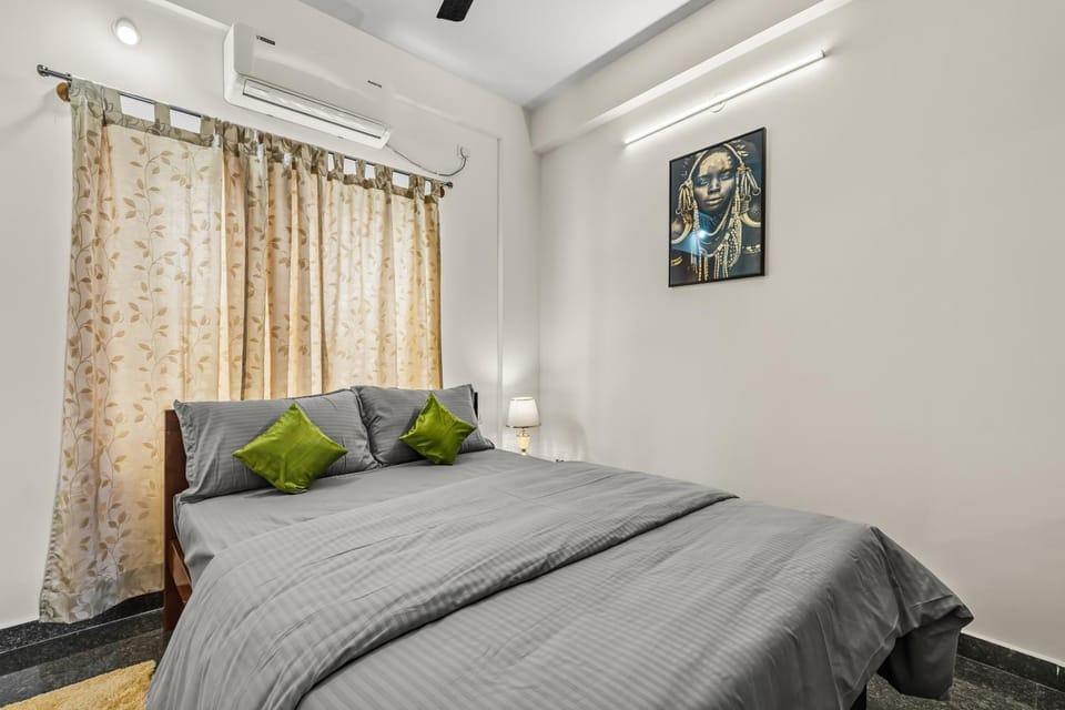 Bed, Bedroom, air conditioner