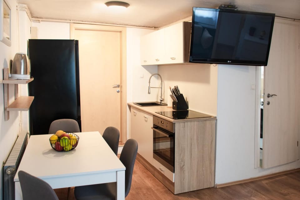 TV and multimedia, Kitchen or kitchenette, Dining area, minibar, oven, pet friendly, stove