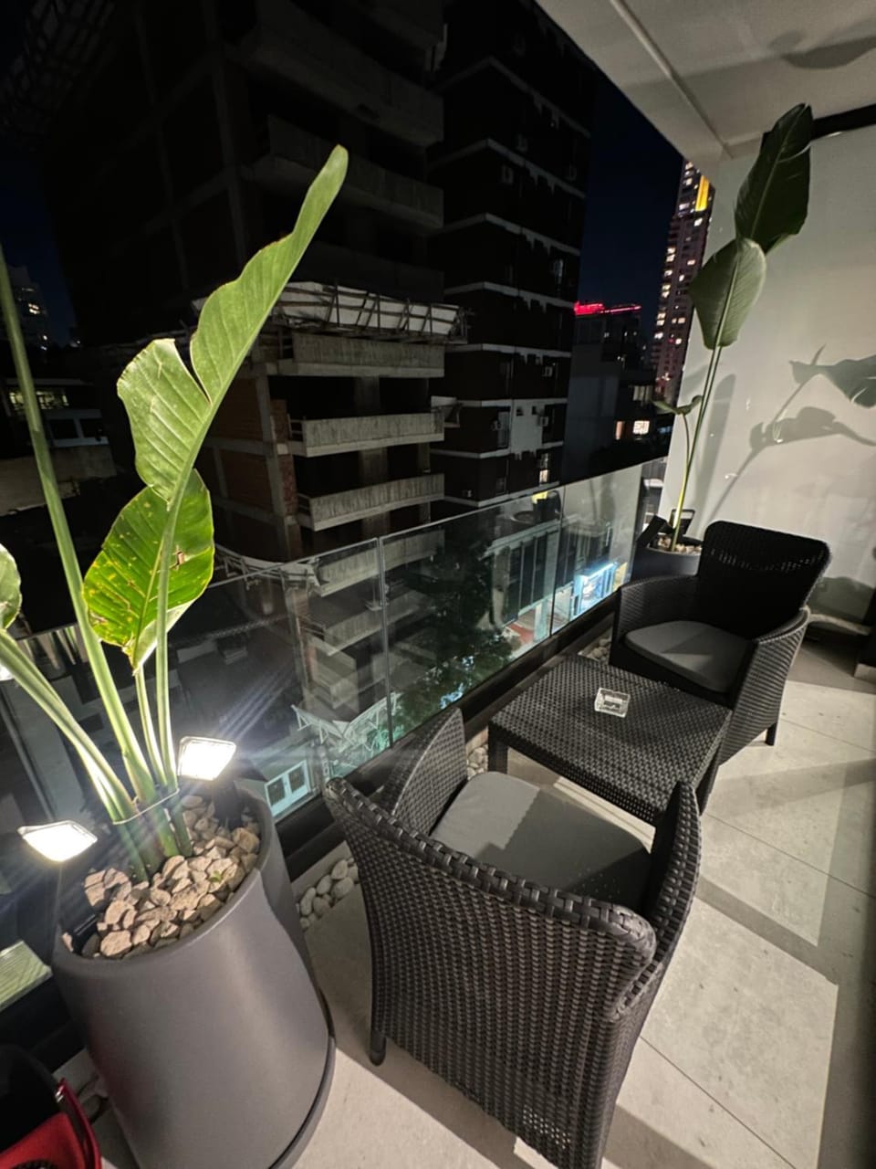 Night, View (from property/room), Balcony/Terrace