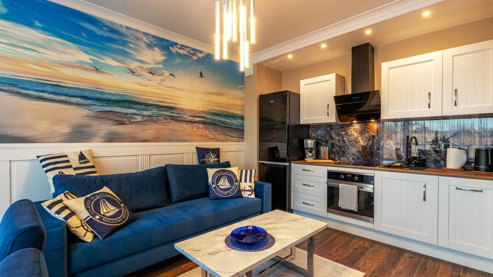 Kitchen or kitchenette, Living room, Seating area