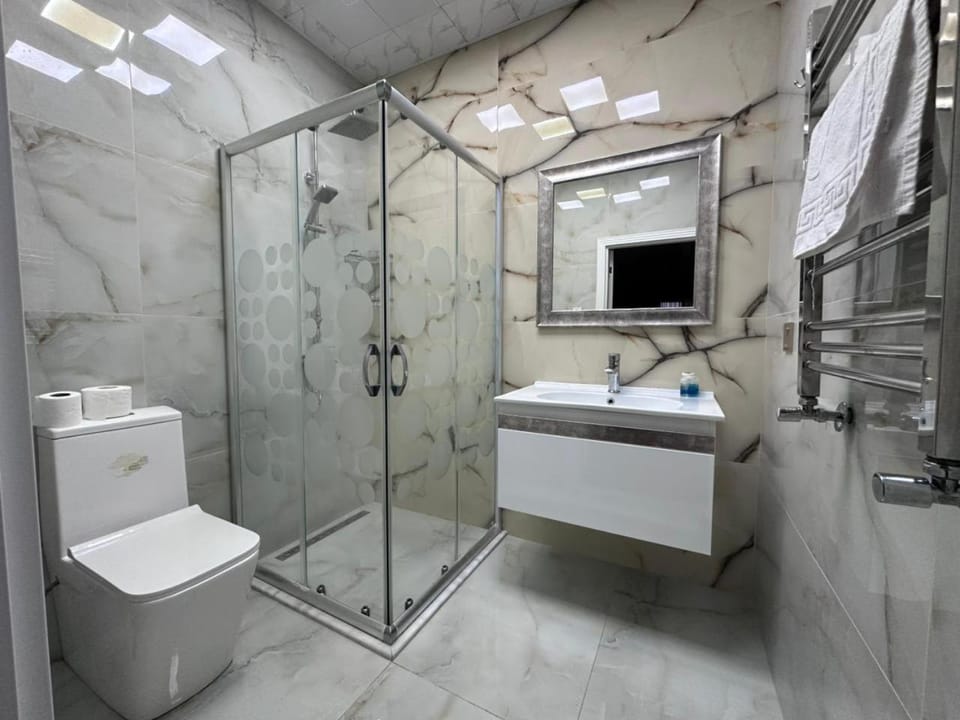 Shower, Toilet, Bathroom, towels