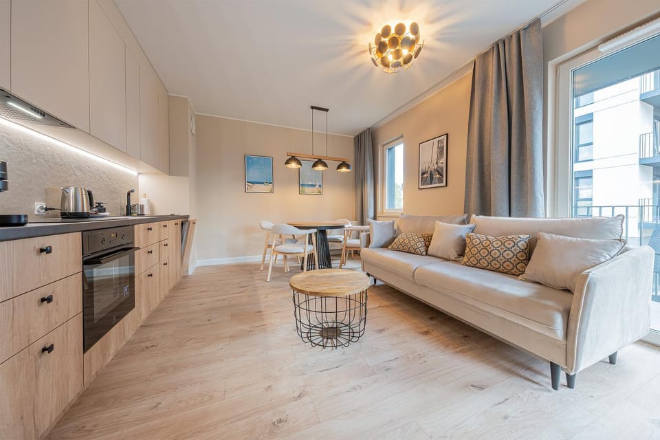 Kitchen or kitchenette, Living room, Dining area