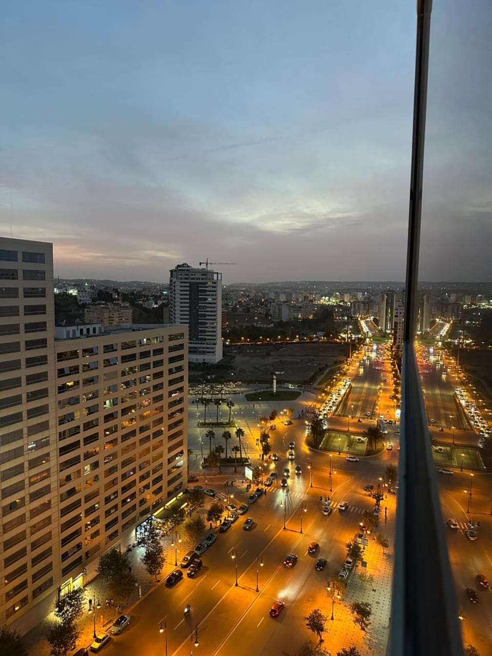 Night, City view, Street view