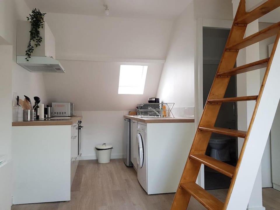 Coffee/tea facilities, Kitchen or kitchenette, stove, toaster, washing machine