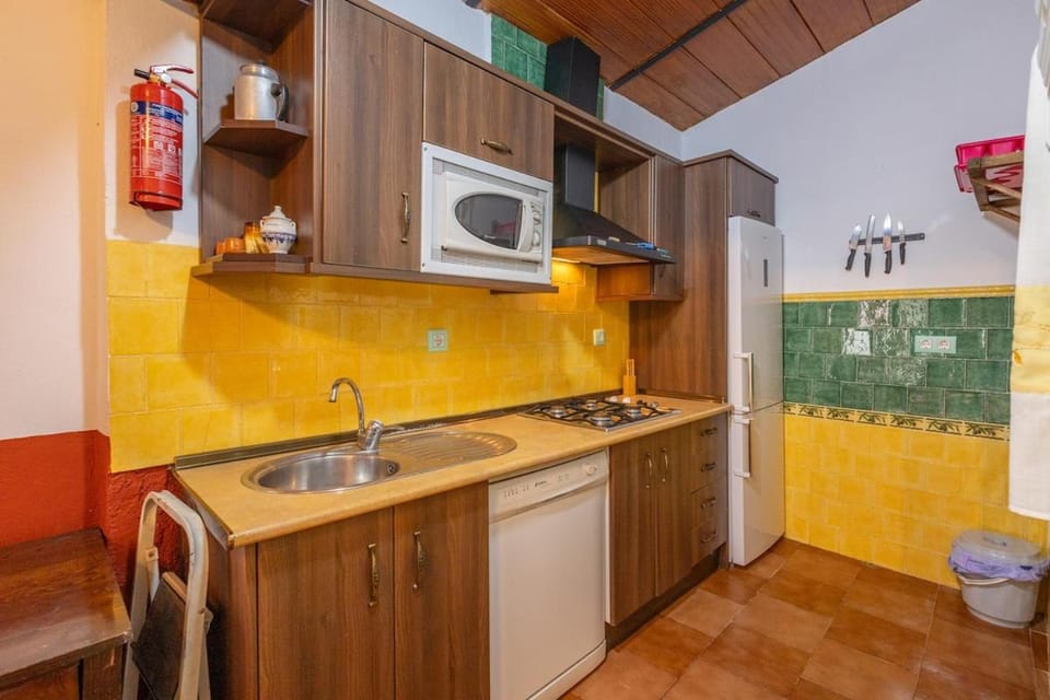 Kitchen or kitchenette, dishwasher, oven, stove